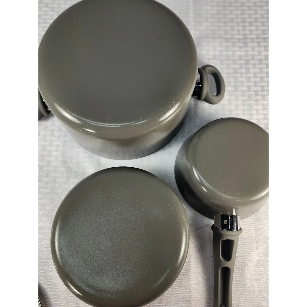 Set NEW Greenlife Healthy Nonstick Ceramic Cookware Dutch Oven & 2 Sauce Pans Li